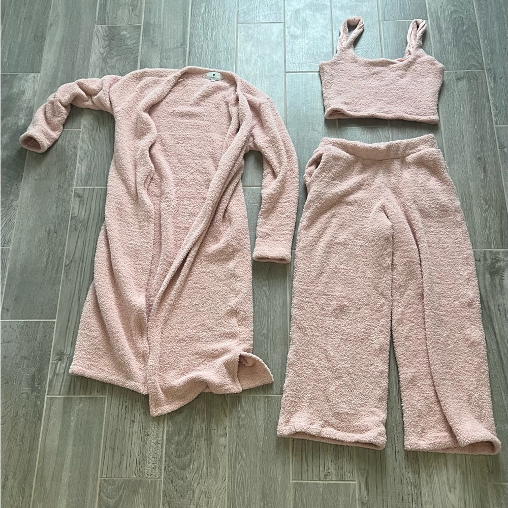 Fuzzy Pink Lounge Set